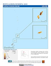 Map: Population Density (2000): Northern Mariana Islands