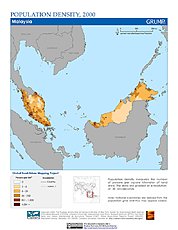 Map: Population Density (2000): Malaysia