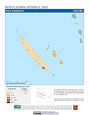 Map: Population Density (2000): New Caledonia