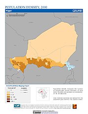 Map: Population Density (2000): Niger