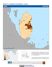Map: Population Density (2000): Qatar