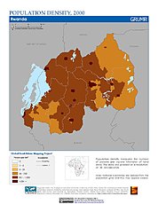 Map: Population Density (2000): Rwanda