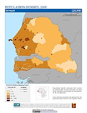 Map: Population Density (2000): Senegal