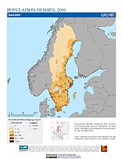 Map: Population Density (2000): Sweden