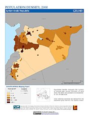 Map: Population Density (2000): Syria