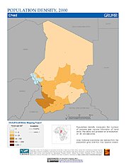 Map: Population Density (2000): Chad