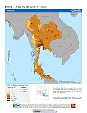 Map: Population Density (2000): Thailand