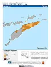 Map: Population Density (2000): Timor Leste