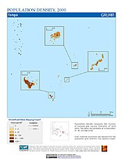Map: Population Density (2000): Tonga