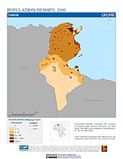 Map: Population Density (2000): Tunisia