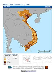 Map: Population Density (2000): Vietnam