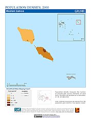 Map: Population Density (2000): Samoa