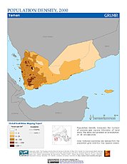 Map: Population Density (2000): Yemen