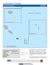 Map: Settlement Points: American Samoa