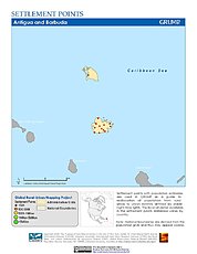 Map: Settlement Points: Antigua & Barbuda