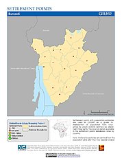 Map: Settlement Points: Burundi