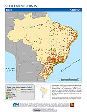 Map: Settlement Points: Brazil