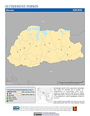 Map: Settlement Points: Bhutan
