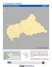 Map: Settlement Points: Central African Republic