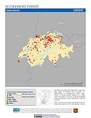 Map: Settlement Points: Switzerland