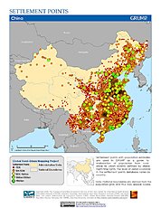 Map: Settlement Points: China