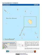 Map: Settlement Points: Cook Islands