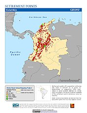 Map: Settlement Points: Colombia