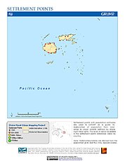 Map: Settlement Points: Fiji