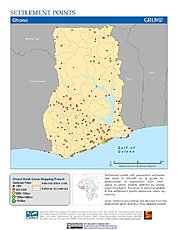 Map: Settlement Points: Ghana