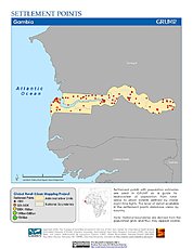 Map: Settlement Points: Gambia