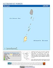 Map: Settlement Points: Grenada
