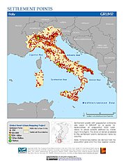 Map: Settlement Points: Italy
