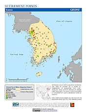 Map: Settlement Points: South Korea
