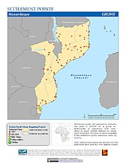 Map: Settlement Points: Mozambique