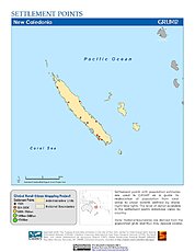 Map: Settlement Points: New Caledonia
