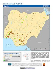 Map: Settlement Points: Nigeria
