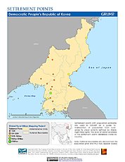 Map: Settlement Points: North Korea