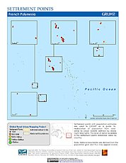 Map: Settlement Points: French Polynesia