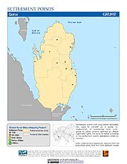 Map: Settlement Points: Qatar