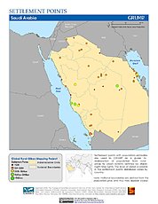 Map: Settlement Points: Saudi Arabia