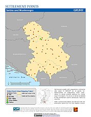 Map: Settlement Points: Serbia & Montenegro