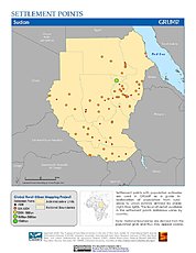 Map: Settlement Points: Sudan