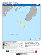 Map: Settlement Points: St. Pierre & Miquelon