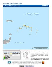 Map: Settlement Points: Turks & Caicos Islands
