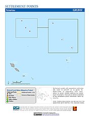 Map: Settlement Points: Tokelau