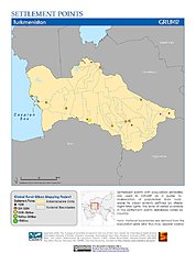 Map: Settlement Points: Turkmenistan