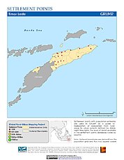 Map: Settlement Points: Timor Leste