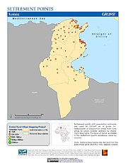 Map: Settlement Points: Tunisia