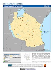 Map: Settlement Points: Tanzania