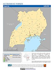 Map: Settlement Points: Uganda